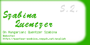 szabina quentzer business card